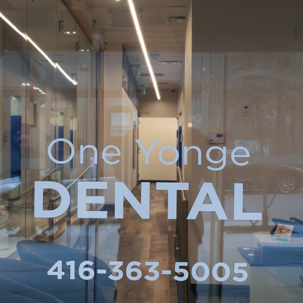 Entrance of the One Yonge Dental Clinic in Toronto
